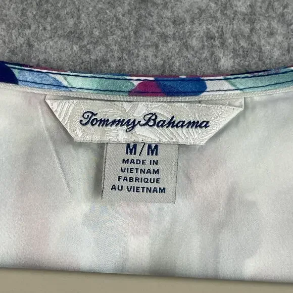 Tommy Bahama Tiered Maxi Dress Womens Medium Splendid Sea Tassel Resort Tropical - Picture 7 of 16